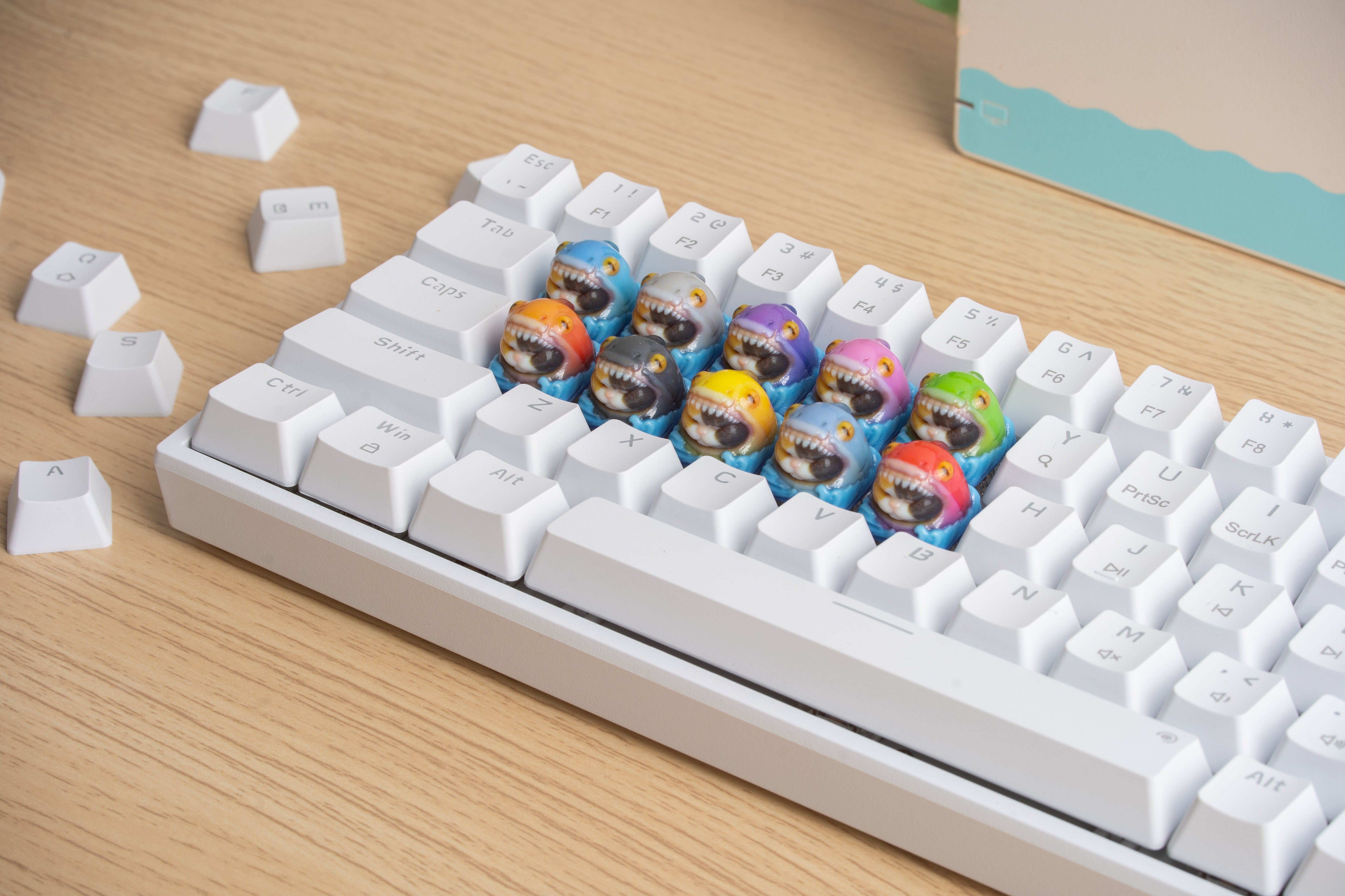 Shark Cat Keycaps – 22 Sculpt