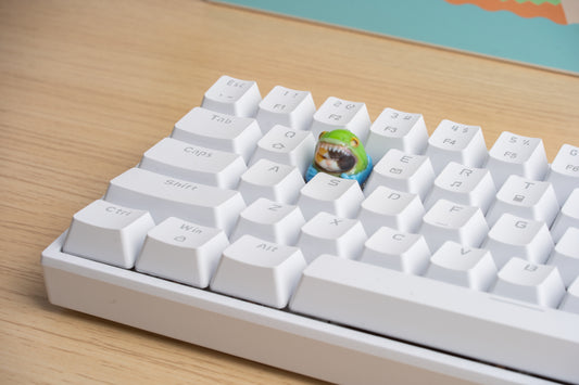 Shark Cat Keycap - GREEN