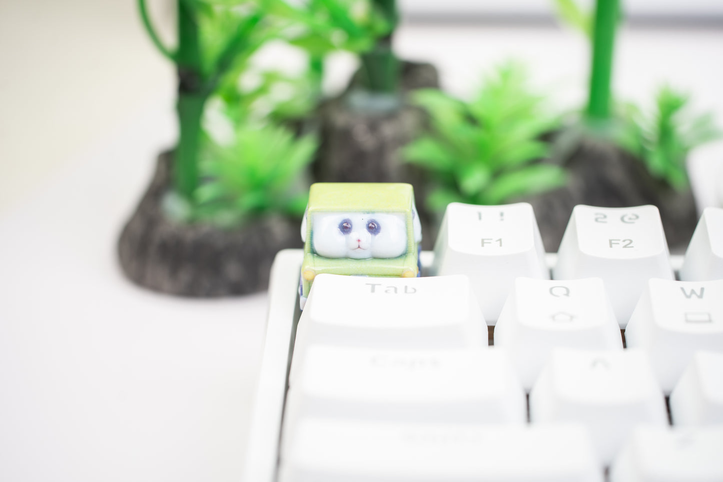 Chubby Panda in Car Keycap