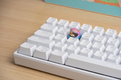 Shark Cat Keycap - PINK