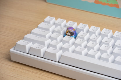 Shark Cat Keycap - PURPLE